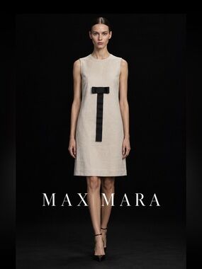 S MAX MARA, the Cream bow dress!